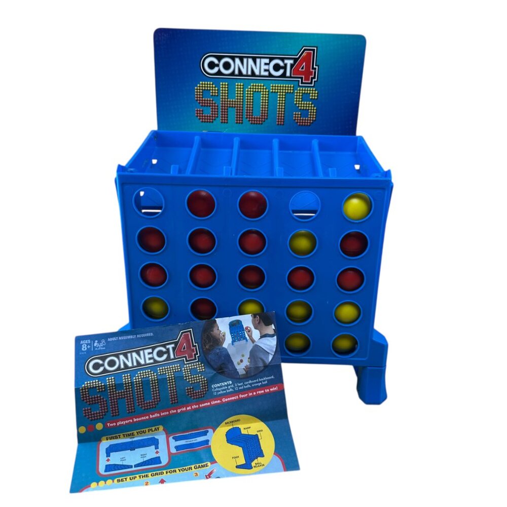 Hasbro Gaming Connect  4 Shots Game w/ Instructions Directions Ping Pong READ